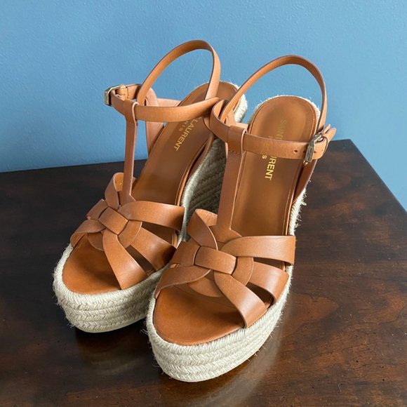 Saint Laurent Shoes - Saint Laurent Tribute Espadrilles Wedge
